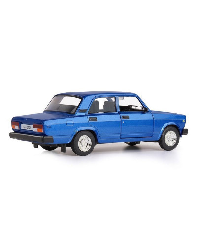 Машина "АВТОПАНОРАМА" ВАЗ 2107, 1/24, синий, инерция, в/к 24,5*12,5*10,5 см