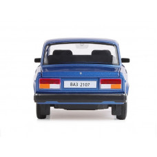 Машина "АВТОПАНОРАМА" ВАЗ 2107, 1/24, синий, инерция, в/к 24,5*12,5*10,5 см