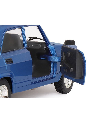 Машина "АВТОПАНОРАМА" ВАЗ 2107, 1/24, синий, инерция, в/к 24,5*12,5*10,5 см