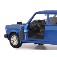Машина "АВТОПАНОРАМА" ВАЗ 2107, 1/24, синий, инерция, в/к 24,5*12,5*10,5 см