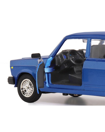 Машина "АВТОПАНОРАМА" ВАЗ 2107, 1/24, синий, инерция, в/к 24,5*12,5*10,5 см