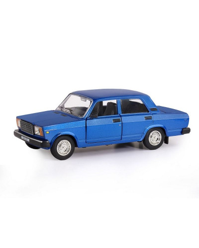 Машина "АВТОПАНОРАМА" ВАЗ 2107, 1/24, синий, инерция, в/к 24,5*12,5*10,5 см