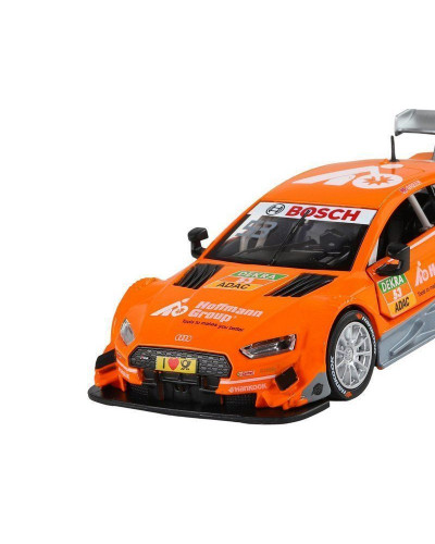 Машина "АВТОПАНОРАМА" Audi RS 5 DTM,оранжевый, 1/32, свет, звук, инерция, в/к 17,5*13,5*9 см