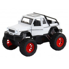 Машина "АВТОПАНОРАМА" "Внедорожник-пикап", белый, 1/32, свет, звук, инерция, в/к 19*10*12,5 см