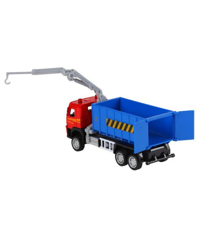Машина "АВТОПАНОРАМА" VOLVO FM "Мусоровоз", синий, 1/72, инерция, в/к 17,5*13*6,5 см