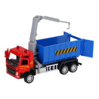 Машина "АВТОПАНОРАМА" VOLVO FM "Мусоровоз", синий, 1/72, инерция, в/к 17,5*13*6,5 см