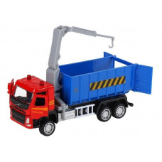 Машина "АВТОПАНОРАМА" VOLVO FM "Мусоровоз", синий, 1/72, инерция, в/к 17,5*13*6,5 см