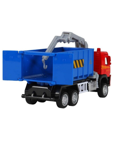 Машина "АВТОПАНОРАМА" VOLVO FM "Мусоровоз", синий, 1/72, инерция, в/к 17,5*13*6,5 см