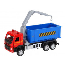 Машина "АВТОПАНОРАМА" VOLVO FM "Мусоровоз", синий, 1/72, инерция, в/к 17,5*13*6,5 см
