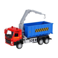 Машина "АВТОПАНОРАМА" VOLVO FM "Мусоровоз", синий, 1/72, инерция, в/к 17,5*13*6,5 см