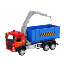 Машина "АВТОПАНОРАМА" VOLVO FM "Мусоровоз", синий, 1/72, инерция, в/к 17,5*13*6,5 см