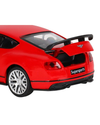 Машина "АВТОПАНОРАМА" Bentley Continental GT Supersports, красный, 1/32, в/к 17,5*12,5*6,5 см