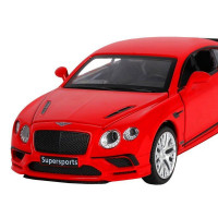 Машина "АВТОПАНОРАМА" Bentley Continental GT Supersports, красный, 1/32, в/к 17,5*12,5*6,5 см