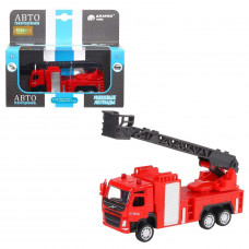 Машина "АВТОПАНОРАМА" VOLVO FM "Пожарная служба", красный, 1/72, инерция, в/к 17,5*13*6,5 см