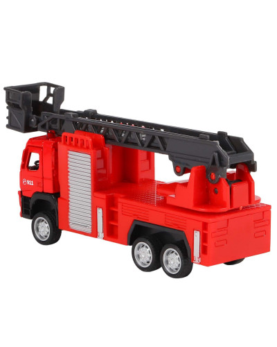 Машина "АВТОПАНОРАМА" VOLVO FM "Пожарная служба", красный, 1/72, инерция, в/к 17,5*13*6,5 см