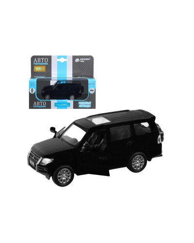 Машина "АВТОПАНОРАМА" Mitsubishi Pajero 4WD Tubro, черный, 1/43, инерция, в/к 17,5*12,5*6,5 см
