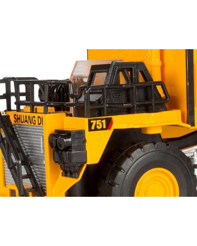 Машина "АВТОПАНОРАМА" КАРЬЕРНЫЙ МУСОРОВОЗ, желтый, 1/50, свет, звук, в/к 25*10*13 см