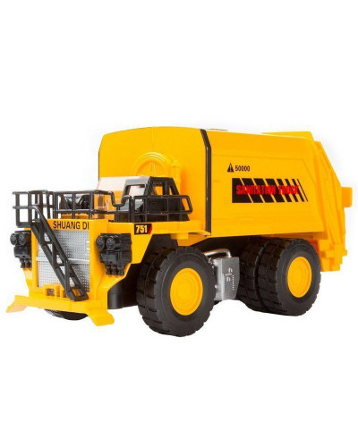 Машина "АВТОПАНОРАМА" КАРЬЕРНЫЙ МУСОРОВОЗ, желтый, 1/50, свет, звук, в/к 25*10*13 см