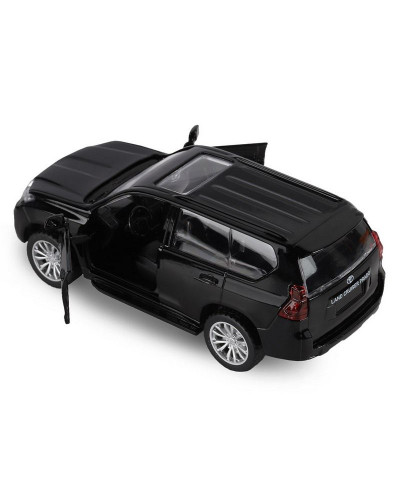 Машина "АВТОПАНОРАМА" Land Cruiser Prado, черный, 1/42, инерция, в/к 17,5*12,5*6,5 см