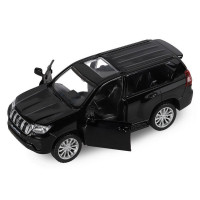 Машина "АВТОПАНОРАМА" Land Cruiser Prado, черный, 1/42, инерция, в/к 17,5*12,5*6,5 см