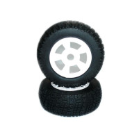 Колеса в сборе, белые диски для Himoto E8SCL, 2шт.