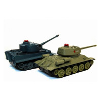 Р/У танковый бой Huan Qi Т-34 и Tiger 1:32 2.4G (два танка, з/у, акк)