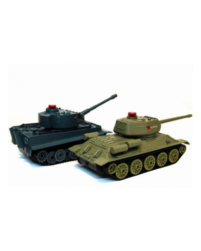 Р/У танковый бой Huan Qi Т-34 и Tiger 1:32 2.4G (два танка, з/у, акк)