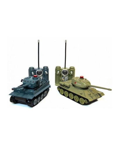 Р/У танковый бой Huan Qi Т-34 и Tiger 1:32 2.4G (два танка, з/у, акк)