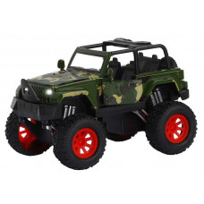 Машина "АВТОПАНОРАМА" "Внедорожник", хаки, 1/32, свет, звук, инерция, в/к 19*10*12,5 см