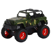 Машина "АВТОПАНОРАМА" "Внедорожник", хаки, 1/32, свет, звук, инерция, в/к 19*10*12,5 см
