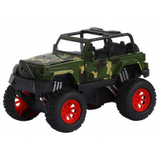 Машина "АВТОПАНОРАМА" "Внедорожник", хаки, 1/32, свет, звук, инерция, в/к 19*10*12,5 см