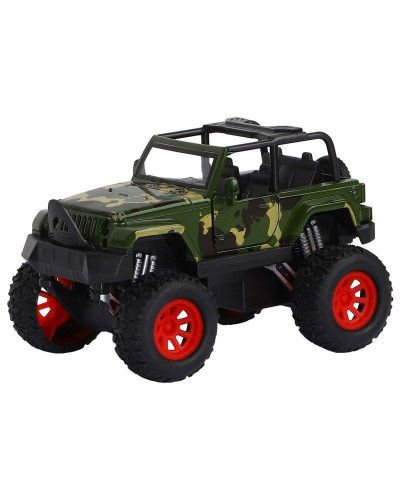 Машина "АВТОПАНОРАМА" "Внедорожник", хаки, 1/32, свет, звук, инерция, в/к 19*10*12,5 см