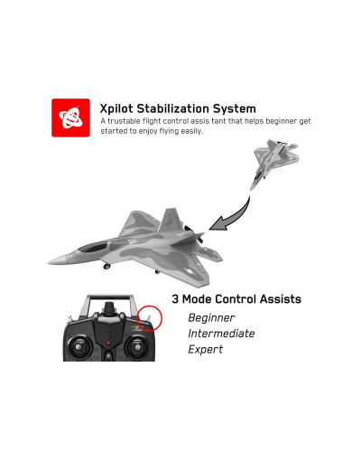 Радиоуправляемый самолет Volantex RC F22 400мм 2.4G 4ch LiPo RTF with Gyro