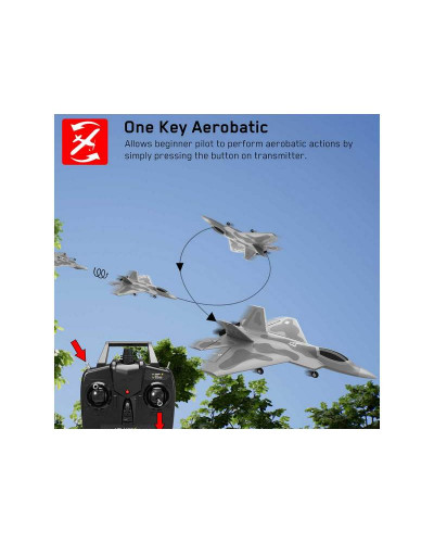 Радиоуправляемый самолет Volantex RC F22 400мм 2.4G 4ch LiPo RTF with Gyro