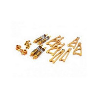 Комплект алюминиевого тюнинга для Himoto E10MT/L, E10XT/L золотой