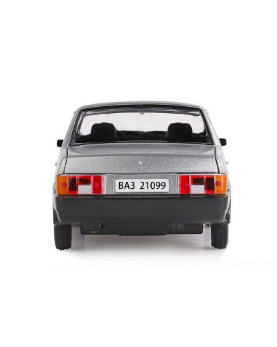 Машина "АВТОПАНОРАМА" ВАЗ 21099, 1/22, серебряный, инерция,  в/к 24,5*12,5*10,5 см