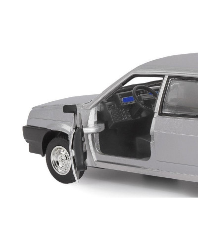 Машина "АВТОПАНОРАМА" ВАЗ 21099, 1/22, серебряный, инерция,  в/к 24,5*12,5*10,5 см