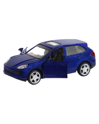 Машина "АВТОПАНОРАМА" Porsche Cayenne S, синий перламутр, 1/43, инерция, в/к 17,5*12,5*6,5 см