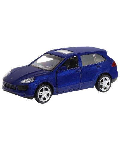Машина "АВТОПАНОРАМА" Porsche Cayenne S, синий перламутр, 1/43, инерция, в/к 17,5*12,5*6,5 см