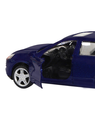 Машина "АВТОПАНОРАМА" Porsche Cayenne S, синий перламутр, 1/43, инерция, в/к 17,5*12,5*6,5 см
