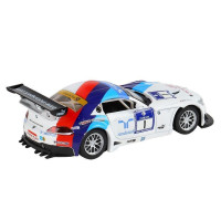 Машина "АВТОПАНОРАМА" BMW Z4 GT3, белый, 1/32, свет, звук, инерция, в/к 17,5*13,5*9 см