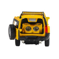 Машина "АВТОПАНОРАМА" Hummer H3, желтый, 1/32, свет, звук, инерция, в/к 17,5*13,5*9 см