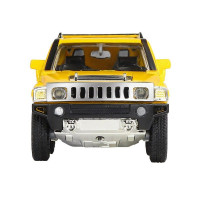Машина "АВТОПАНОРАМА" Hummer H3, желтый, 1/32, свет, звук, инерция, в/к 17,5*13,5*9 см