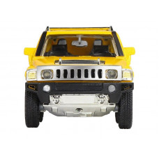 Машина "АВТОПАНОРАМА" Hummer H3, желтый, 1/32, свет, звук, инерция, в/к 17,5*13,5*9 см