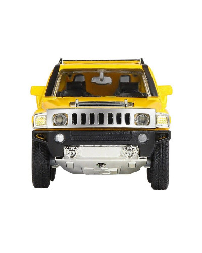 Машина "АВТОПАНОРАМА" Hummer H3, желтый, 1/32, свет, звук, инерция, в/к 17,5*13,5*9 см