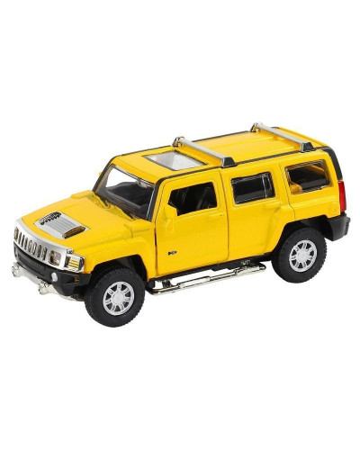 Машина "АВТОПАНОРАМА" Hummer H3, желтый, 1/32, свет, звук, инерция, в/к 17,5*13,5*9 см