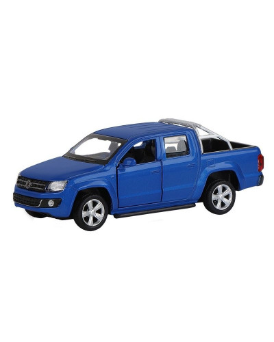 Машина "АВТОПАНОРАМА" Volkswagen Amarok, синий, 1/46, инерция, откр. двери, в/к 17,5*12,5*6,5 см