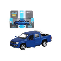 Машина "АВТОПАНОРАМА" Volkswagen Amarok, синий, 1/46, инерция, откр. двери, в/к 17,5*12,5*6,5 см