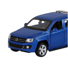 Машина "АВТОПАНОРАМА" Volkswagen Amarok, синий, 1/46, инерция, откр. двери, в/к 17,5*12,5*6,5 см