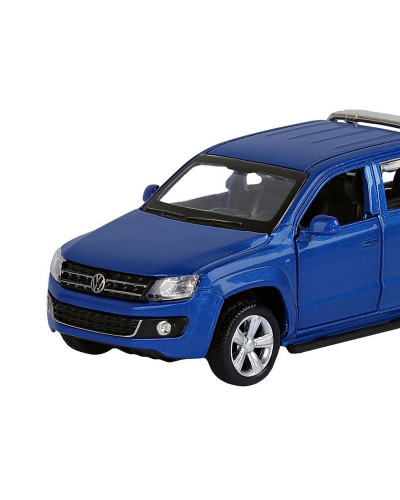 Машина "АВТОПАНОРАМА" Volkswagen Amarok, синий, 1/46, инерция, откр. двери, в/к 17,5*12,5*6,5 см